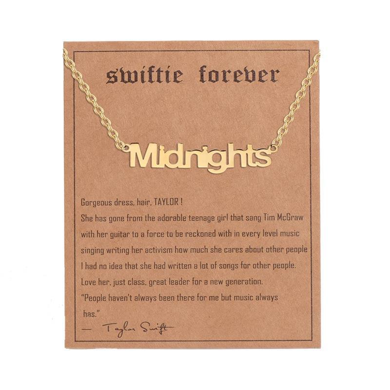 Simple Letter Stainless Steel Pendant Necklace - Gold Plated Fashion Accessory