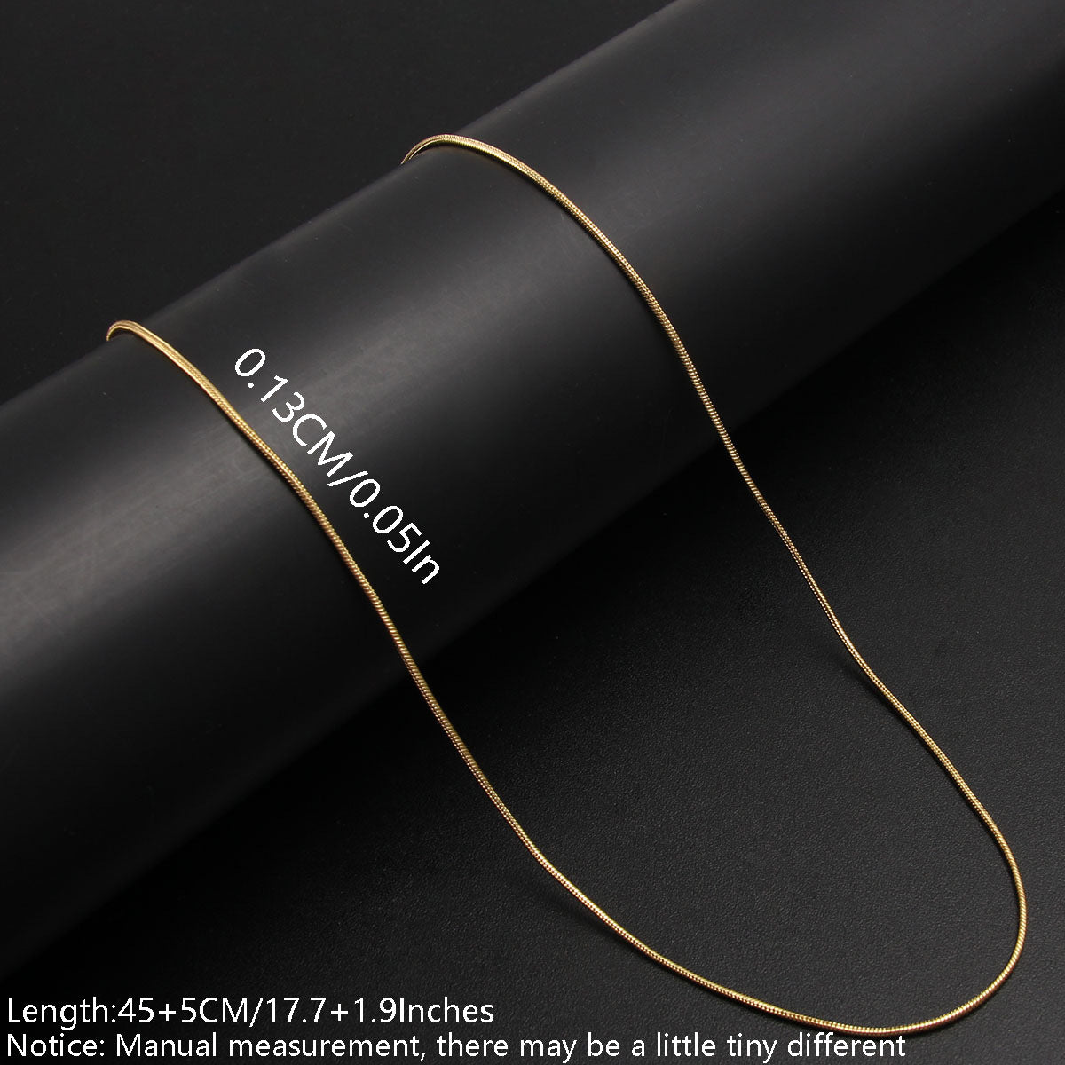 Simple Style Gold Plated Stainless Steel Necklace with Cross/O-Shape/Snake/Bead/Wave Chain Design