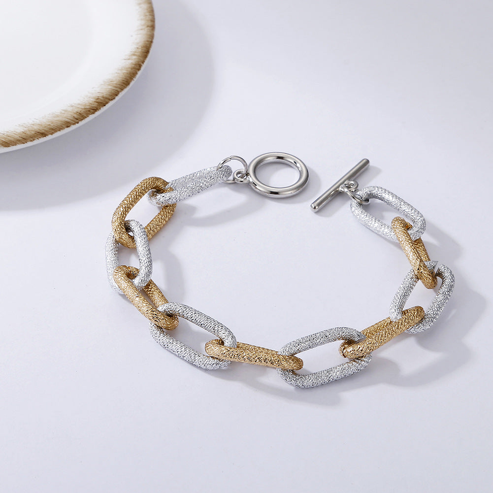 Retro Matte Multicolor Twist Chain Bracelet