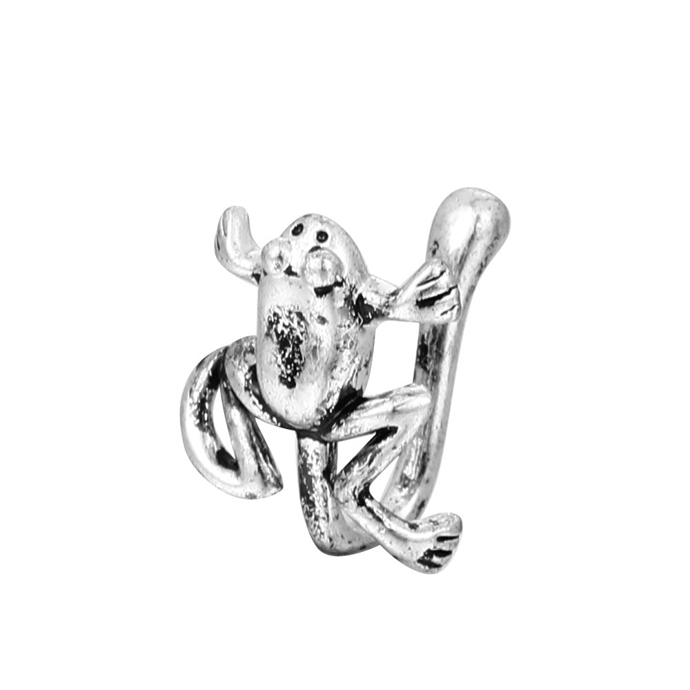 Adjustable Retro Copper Zircon U-Shaped Nose Clip Piercing Jewelry