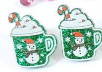 Cartoon Animal Acrylic Christmas Theme Women's Stud Earrings