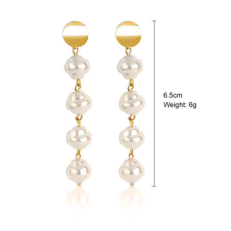 Vintage Pearl Heart Rhinestone Earrings