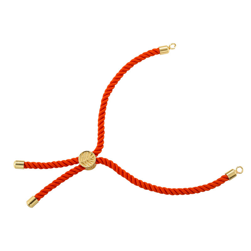 18K Gold Plated Tree of Life Adjustable Rope Bracelet