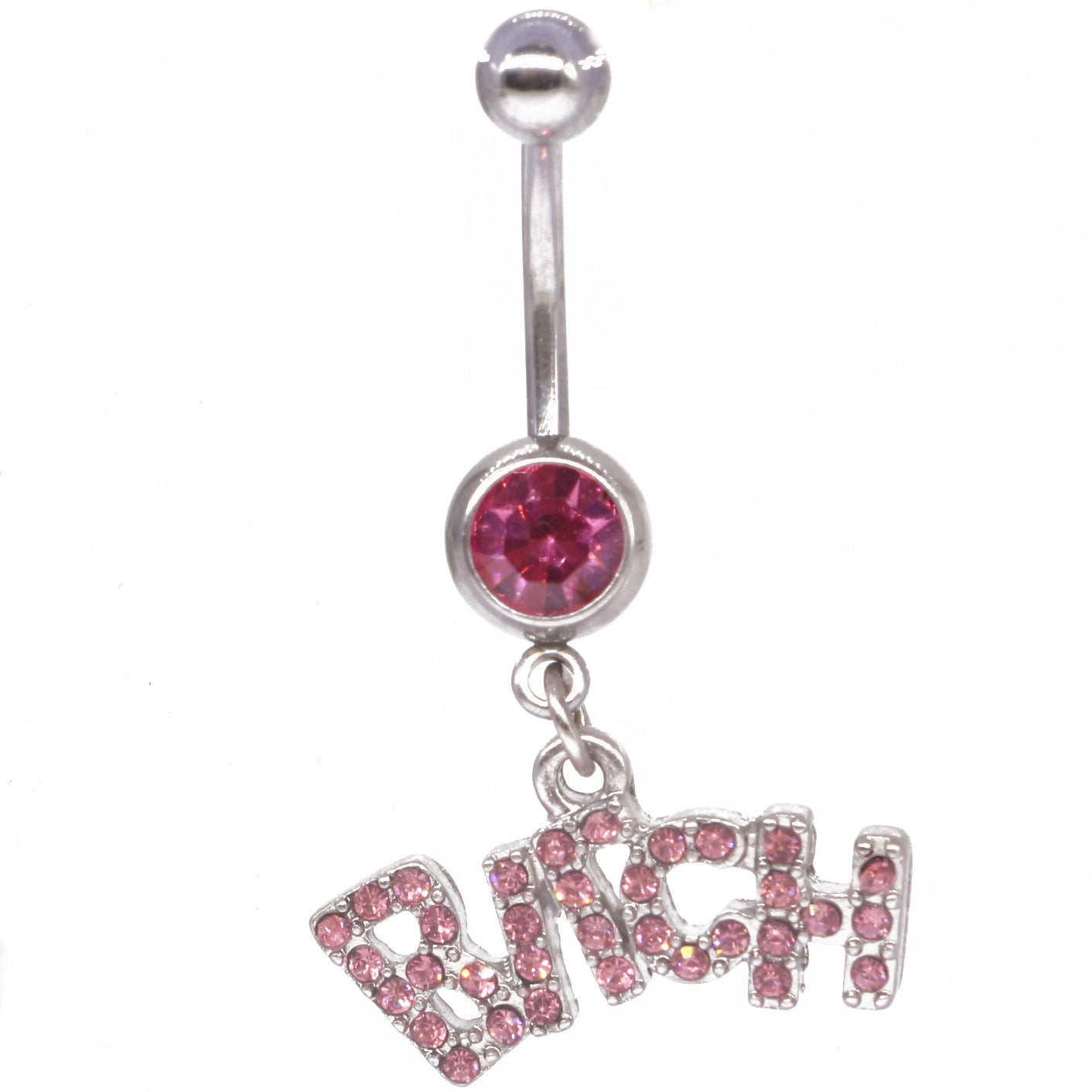 Simple Style Butterfly Zircon Belly Ring in Stainless Steel and Copper Plating