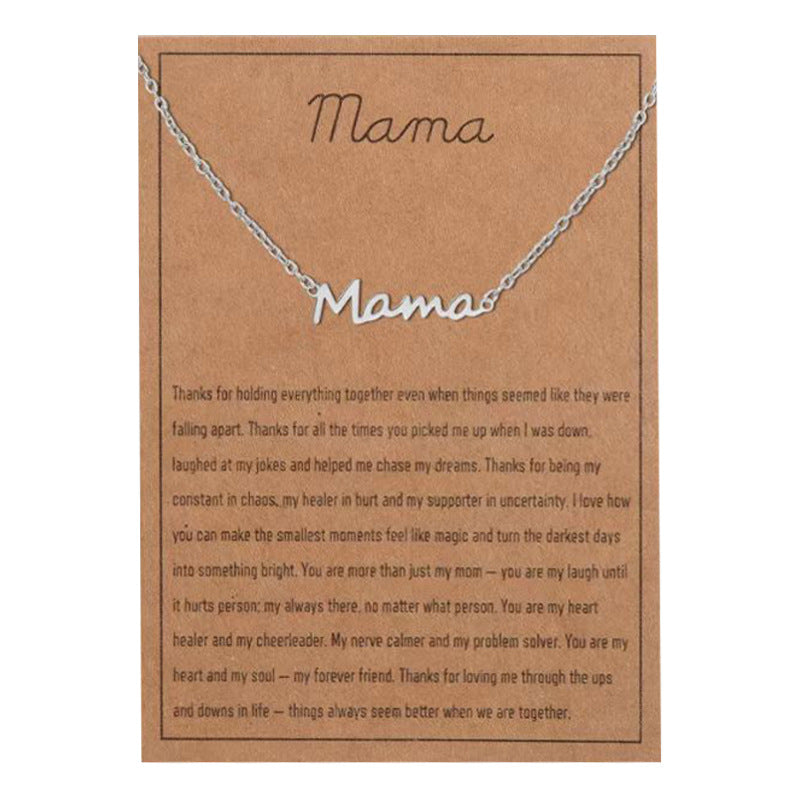 Fashion Letter Stainless Steel Gold Plated Friendship Pendant Necklace