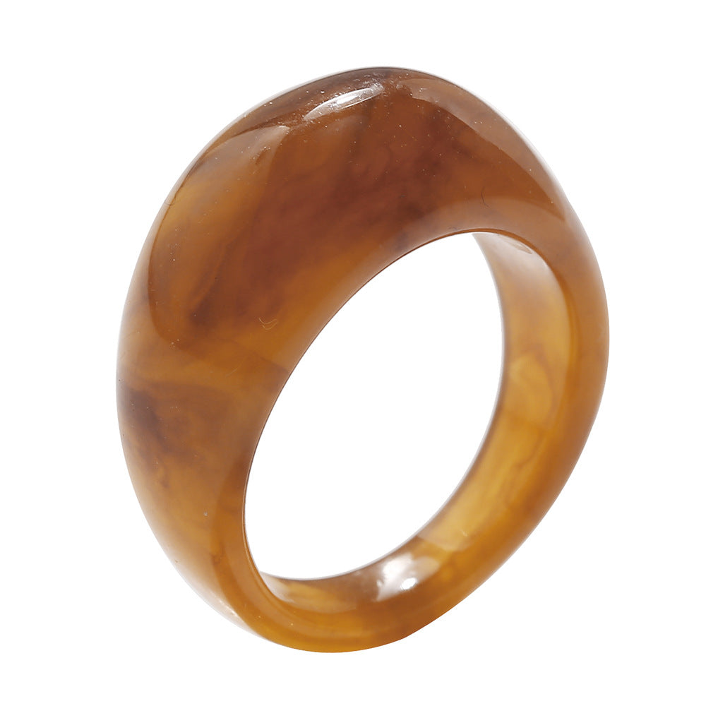 Geometric Resin Transparent Minimalist Women's Rings