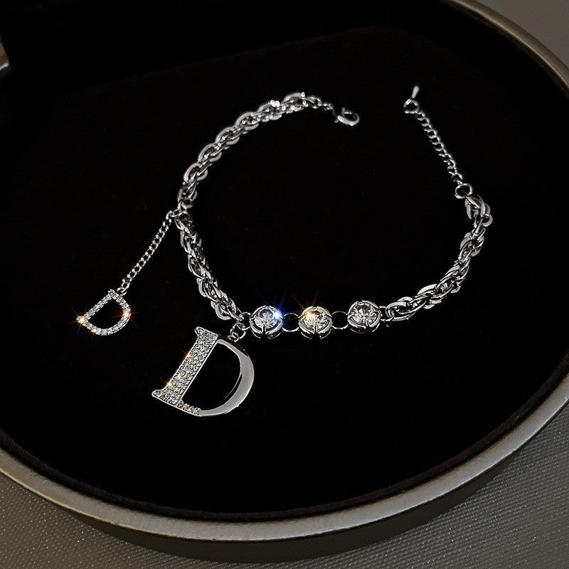 Fashion Geometric Zircon Alloy Bracelet for Women
