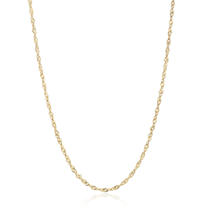 Simple Style Gold Plated Stainless Steel Pendant Necklace