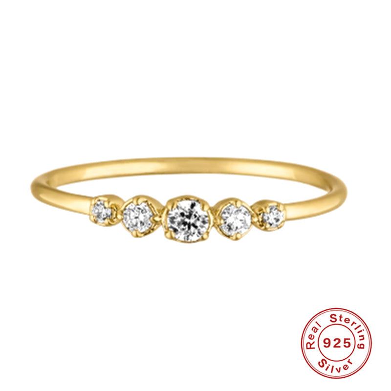 Sterling Silver V-Shaped Opal Zircon Ring
