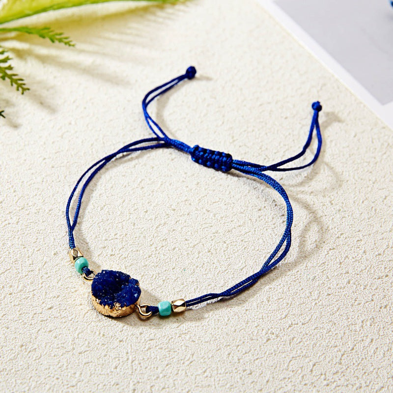 Simple Creative Resin Stone Woven Bracelet Jewelry