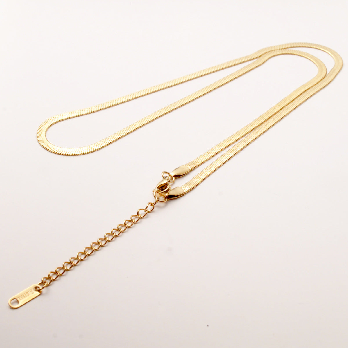 Simple Geometric Stainless Steel Blade Chain Necklace