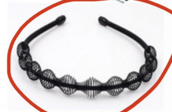 Simple Inlaid Black Turquoise C-shaped Earrings and Men's Invisible Sport Headband