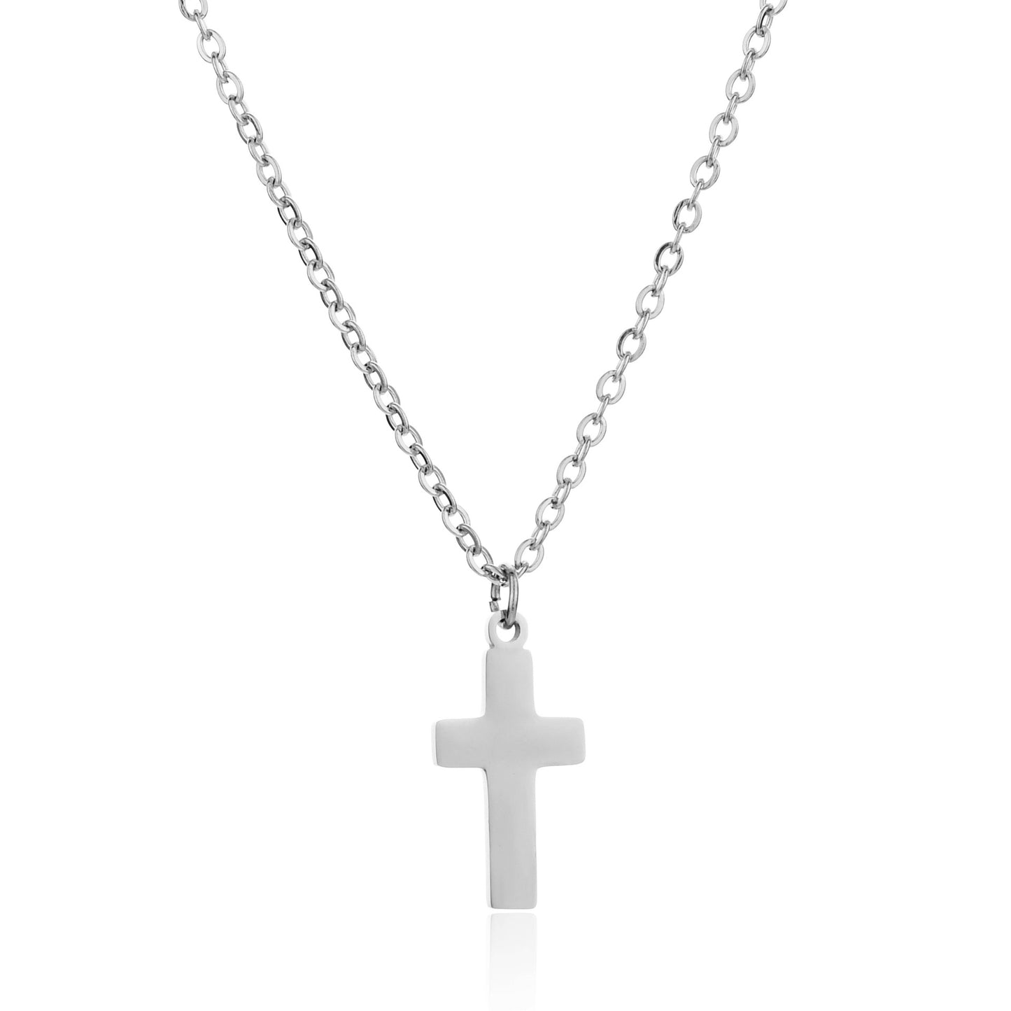 Fashion Cross 18k Gold Plated Stainless Steel Pendant Necklace for Women