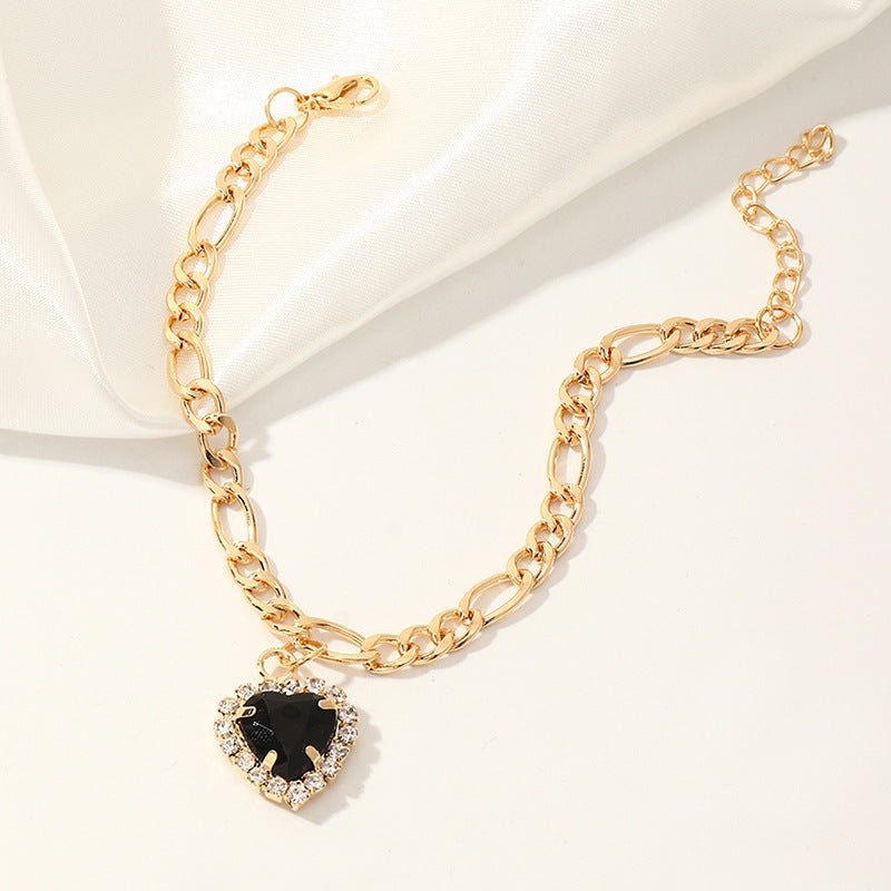 Fashion Simple Heart Zirconia Bracelet