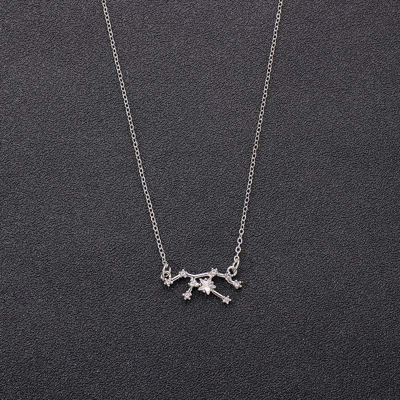 Starry Sky Zodiac Constellation Pendant Necklace