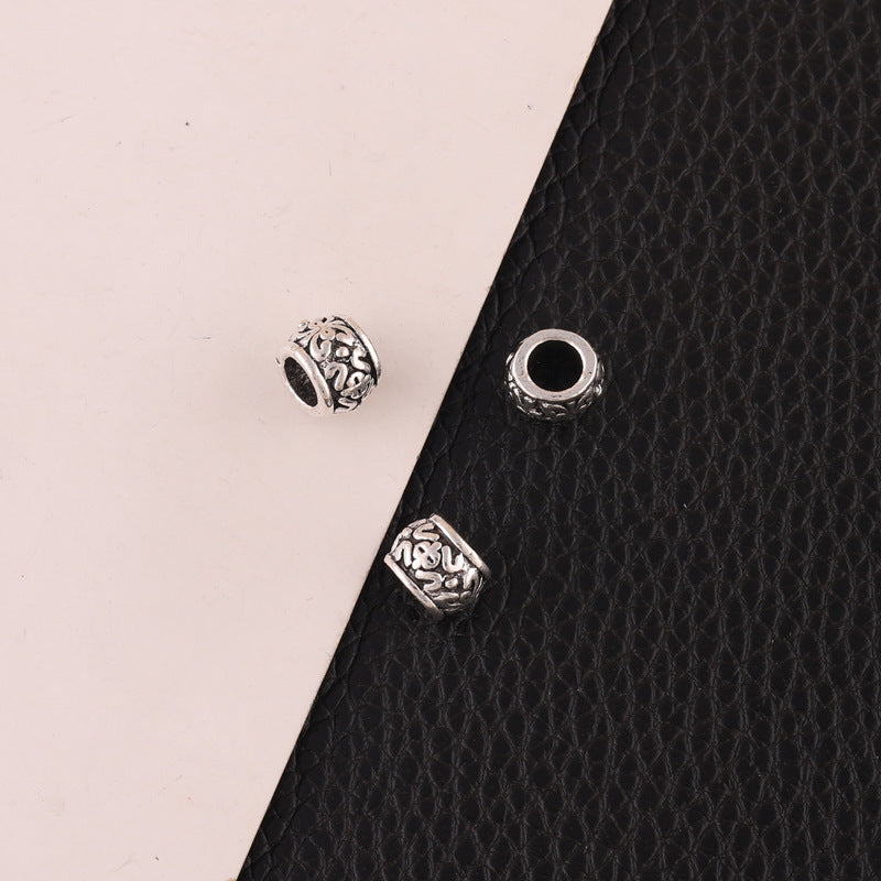 European American Fashion Metal Skull Earrings with Tibetan Silver Beads for DIY Jewelry
