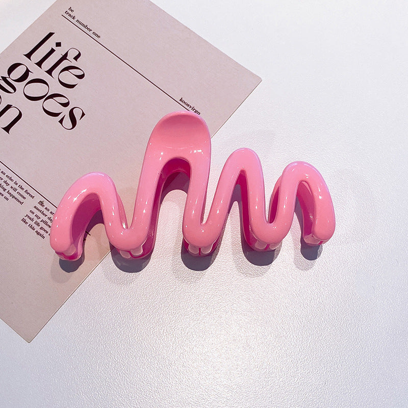 Geometric C-Shaped Earrings Set & Minimalist Hair Claw Clips Collection