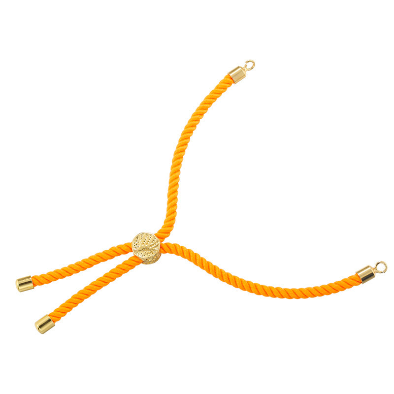 18K Gold Plated Tree of Life Adjustable Rope Bracelet