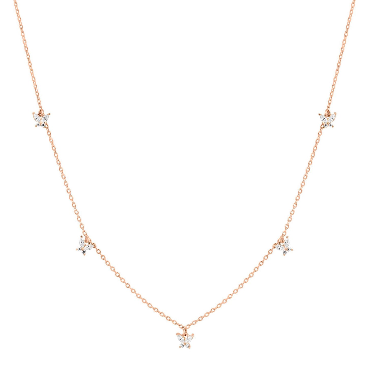 18K Gold Plated Butterfly Clavicle Chain Necklace