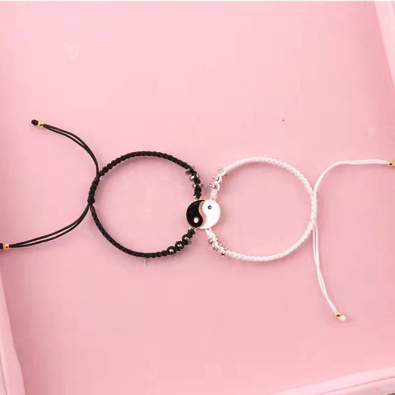 Simple Style Unisex Alloy Rope Bracelets - Yin Yang Design