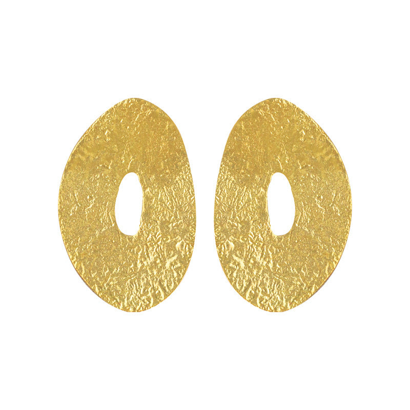 Elegant Irregular Gold Plated Alloy Drop Earrings