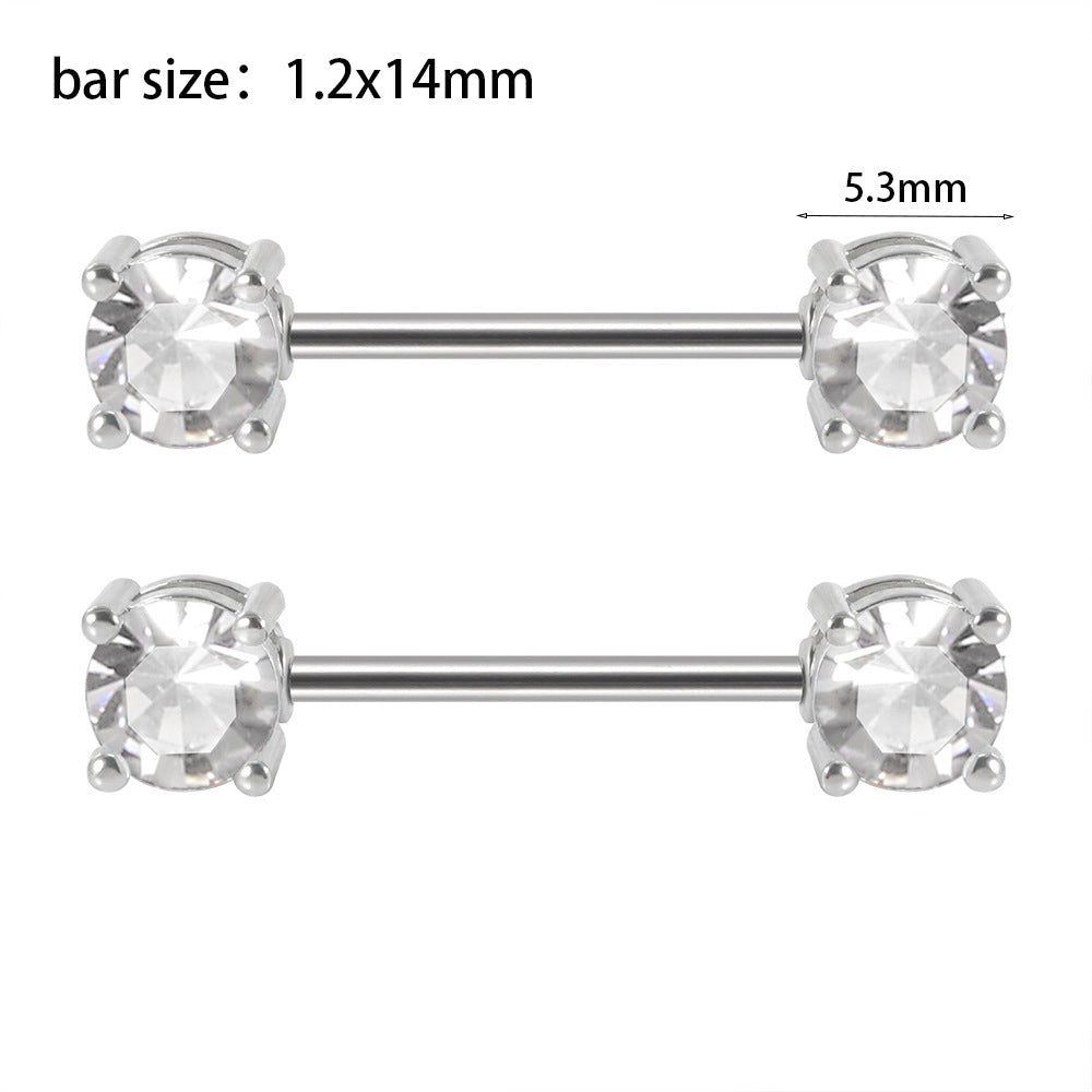 Simple Style Flower & Butterfly Zircon Stainless Steel Body Chain Piercing Jewelry