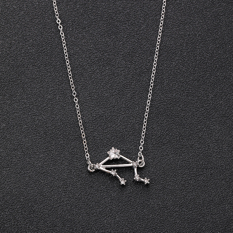 Starry Sky Zodiac Constellation Pendant Necklace