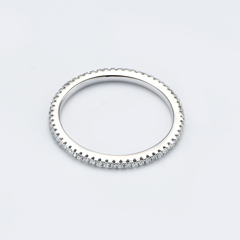 Retro Geometric 925 Sterling Silver Diamond Ring for Women