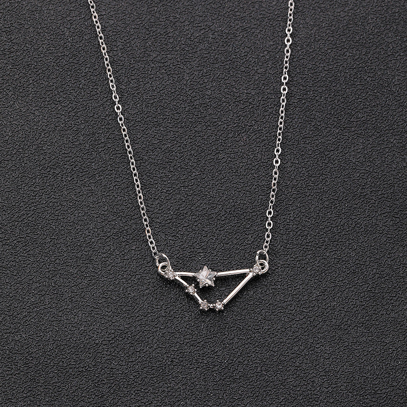 Starry Sky Zodiac Constellation Pendant Necklace