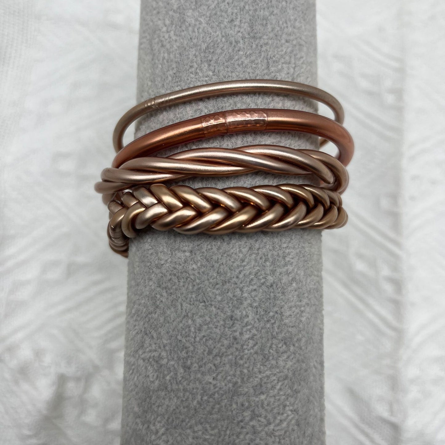 Simple Style Unisex Silica Gel Braided Bangle Bracelet