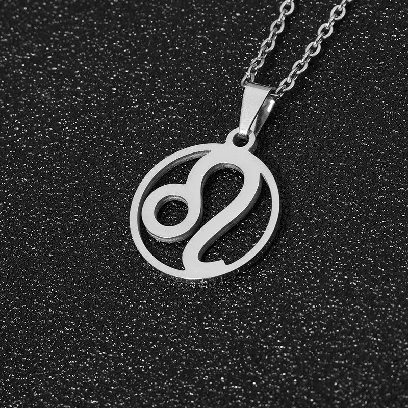 Simple Style Zodiac Stainless Steel Necklace