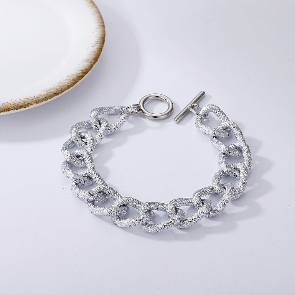 Retro Matte Multicolor Twist Chain Bracelet