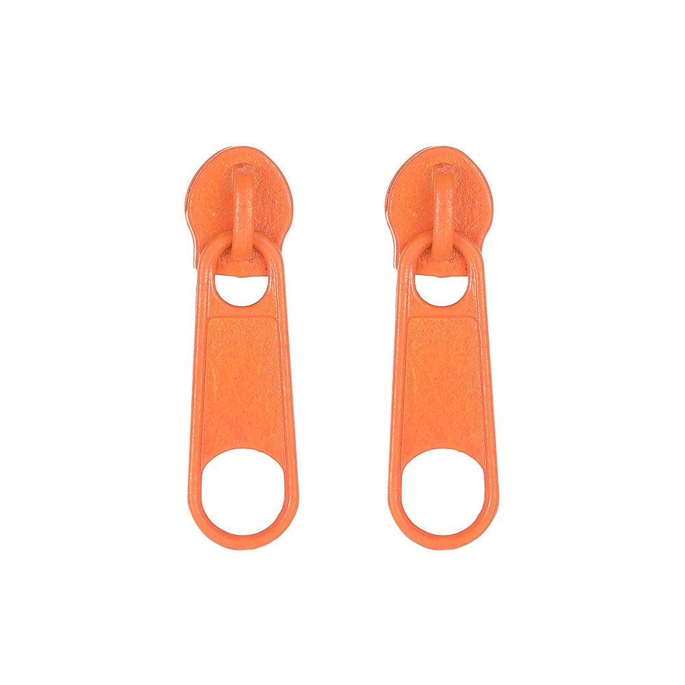 Fashion Candy Color Zipper Buckle Earrings - Trendy Creative Street Style Jewelry