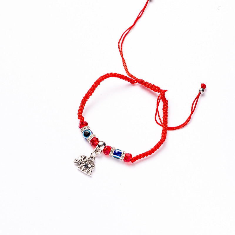 Ethnic Evil Eye Palm Cotton Thread Braided Unisex Bracelet