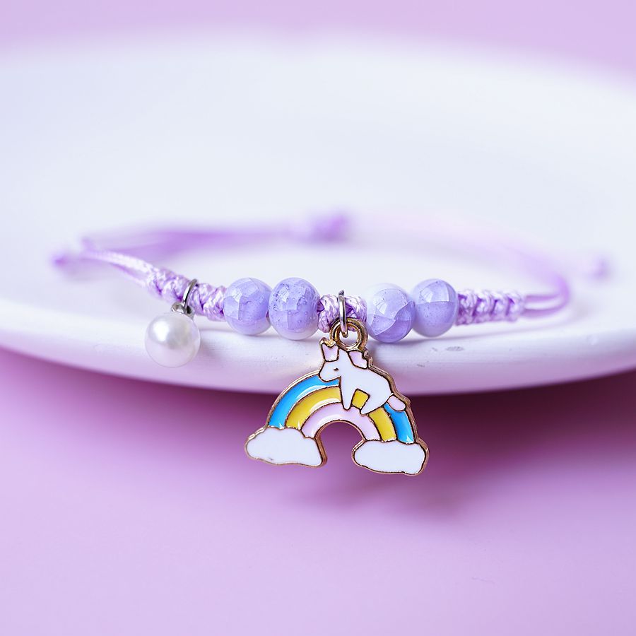Cute Cartoon Rabbit Carrot Alloy Beaded Friendship Bracelets for Women