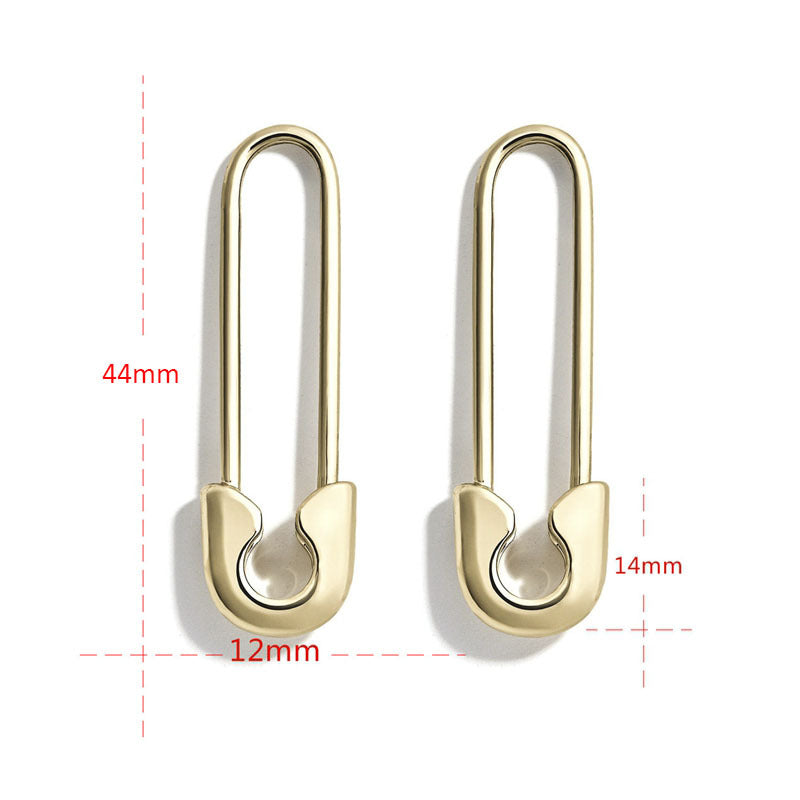 1 Pair Geometric Alloy Plating Drop Earrings with Multicolor Metal Pin Design