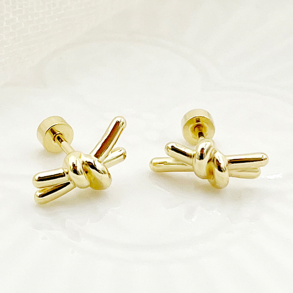 1 Pair Minimalist Star Moon Heart Shape 14k Gold Plated Stainless Steel Stud Earrings
