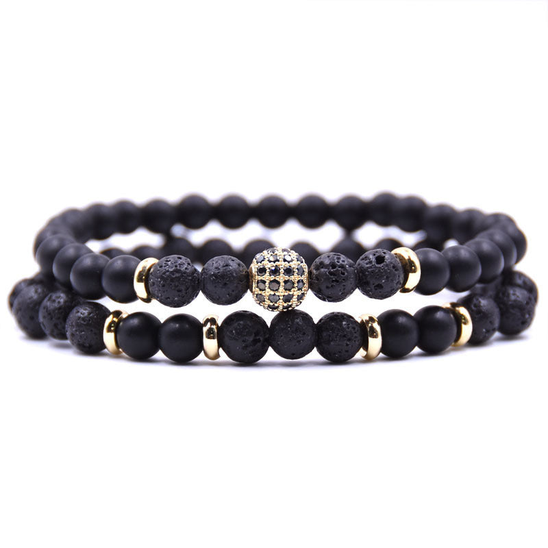Copper Geometric Tiger Eye Beaded Bracelet - Natural Stone Jewelry
