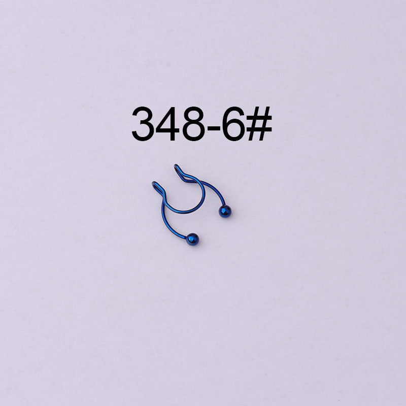 Wholesale Fashion Stainless Steel Non-Perforated Nose Clip Septum Ring