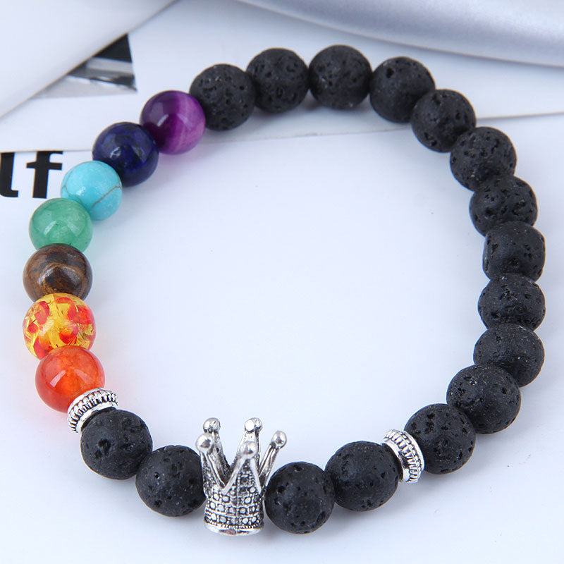 Retro Owl Eye Stone Glass Bracelet