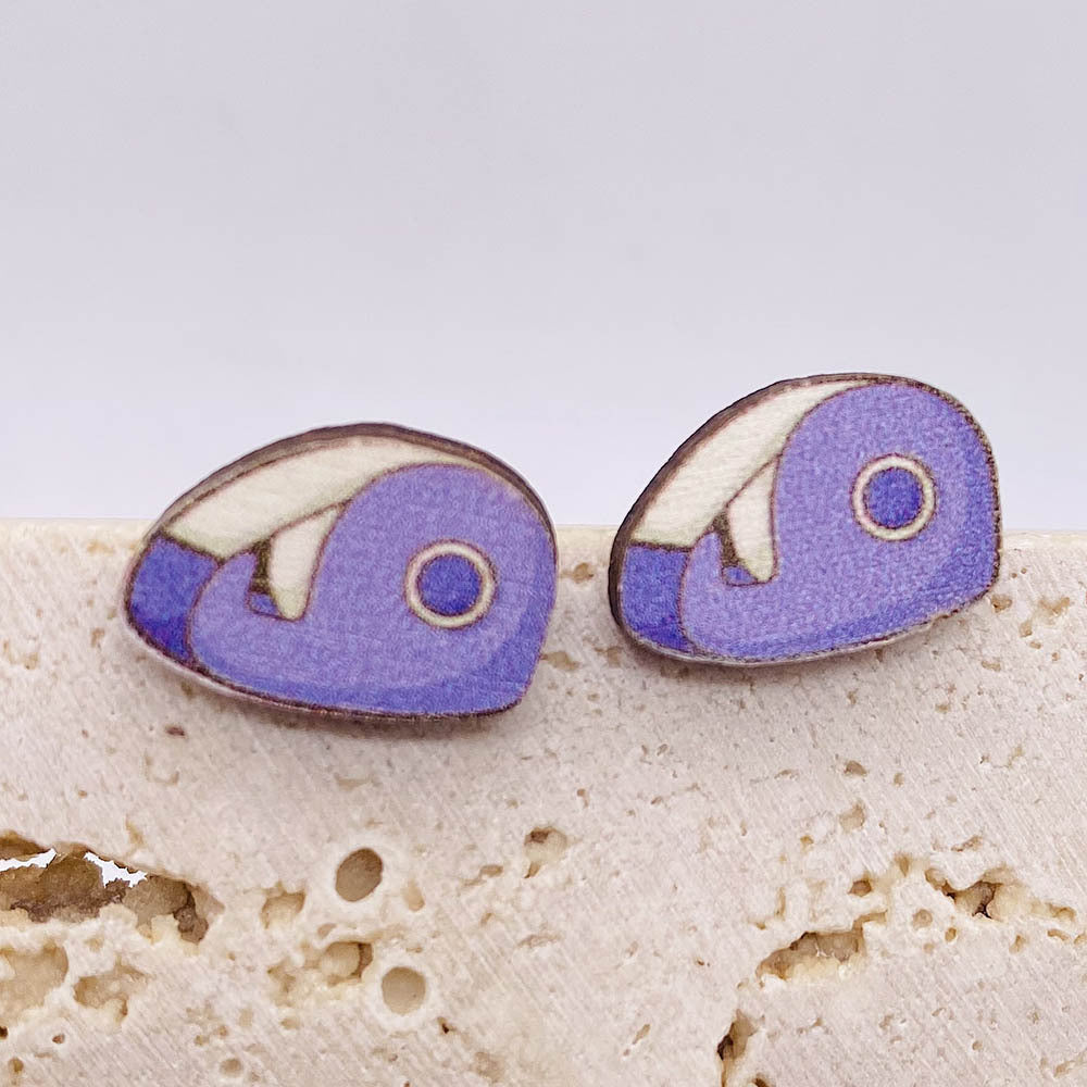 1 Pair Fashion Scissors and Pencil Wood Women's Ear Studs - Back to School Teacher's Collection