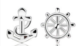 Fashion Heart Shape Zircon Stud Earrings with 925 Silver Needle
