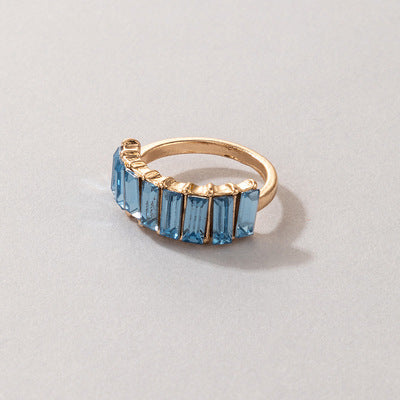 Wholesale Fashion Multicolor Gemstone Ring for Women - Trendy Minimalist Style