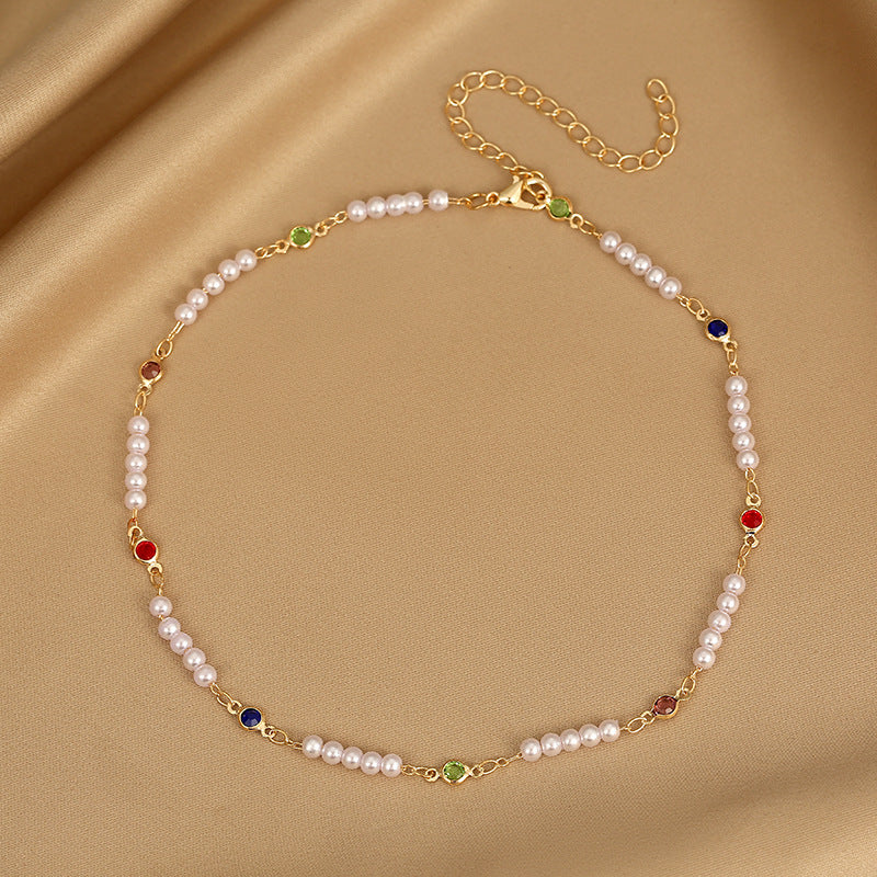 Fashion Devil's Eye Butterfly & Cherry Pendant Beaded Copper Necklace