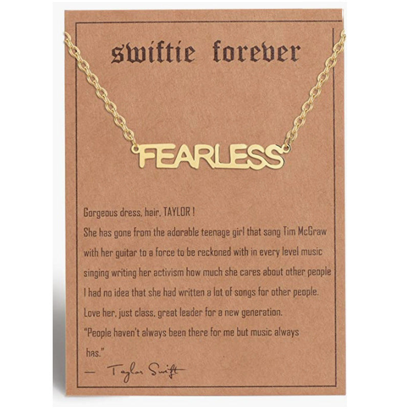 Fashion Letter Stainless Steel Gold Plated Friendship Pendant Necklace