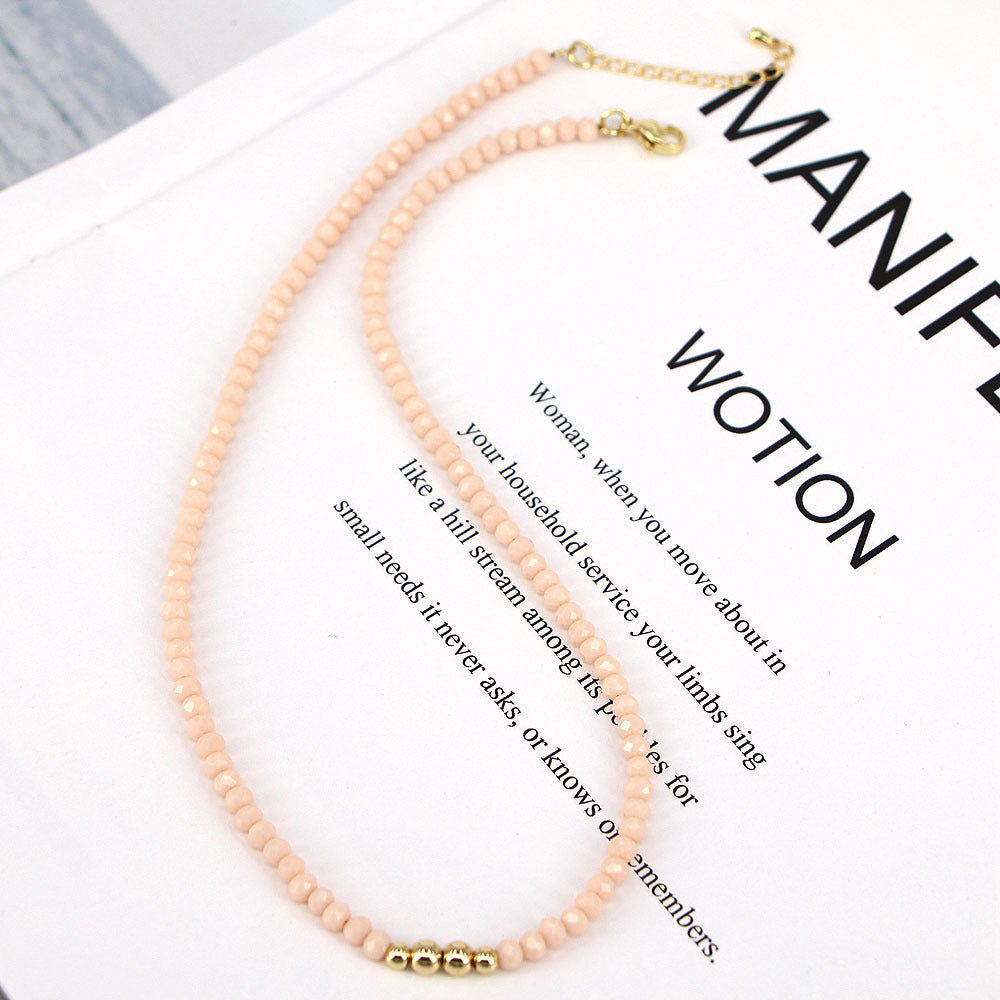 Crystal Beaded Colorful Choker Necklace for Women 2022