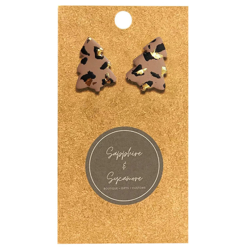 Fashion Christmas Tree Alloy and Acrylic Earrings for Women