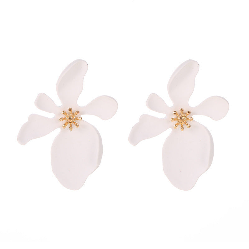 Sweet Floral Acrylic Multi-layer Petal Earrings for Women