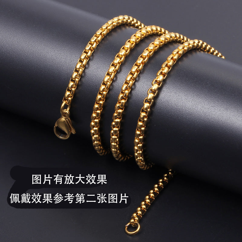 Minimalist 18K Gold Plated Stainless Steel Snake Chain Necklace