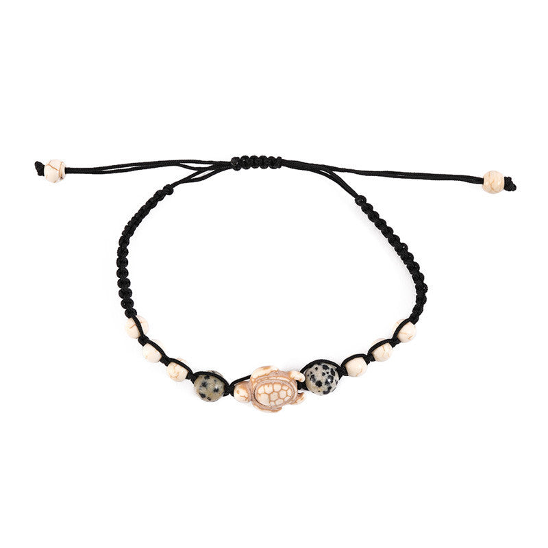 Casual Retro Tortoise Turquoise Beaded Bohemian Bracelet